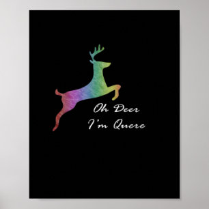 Affiche Oh Cerf Drôle et Queer pour la Fierté LGBT 