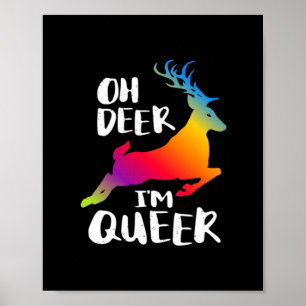 Affiche Oh Cerf Fierté Queer Style Artistique Minimaliste