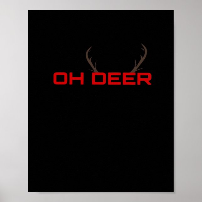 Affiche Oh Cerf Minimaliste Ambiance  (Devant)