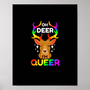 Affiche Oh cerf queer style créatif moderne