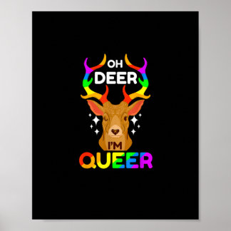 Affiche Oh cerf queer style créatif moderne