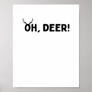 Affiche Oh Cerf Simple Esthétique