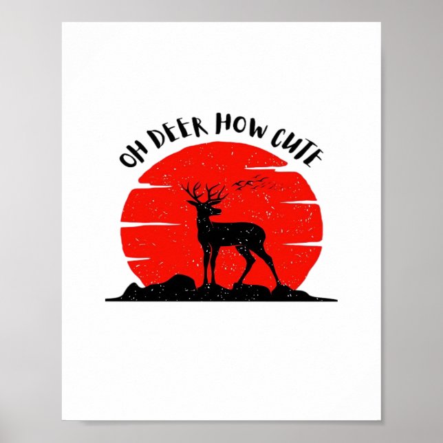 Affiche Oh Cerf Style Mignon  (Devant)