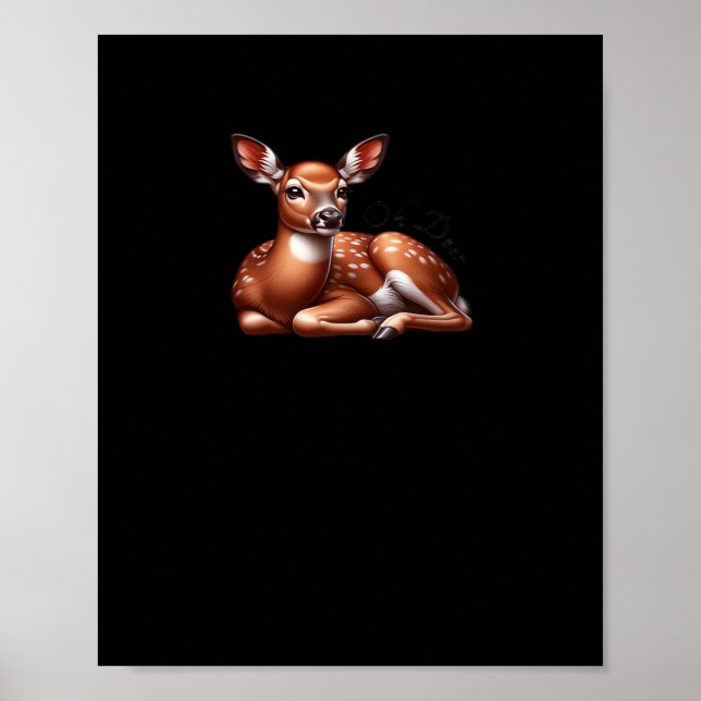 Affiche Oh Cerf Tendance Moderne Esthétique  (Devant)