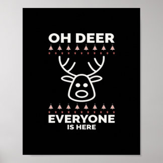 Affiche Oh cerf tout le monde est ici style moderne
