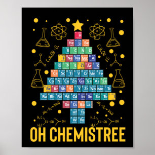Affiche Oh Chemistree Science Christmas Tree Chemistry