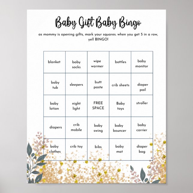 Affiche Oh Deer baby showers jeux (Devant)