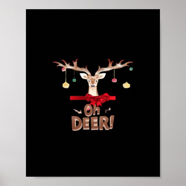 Affiche Oh Deer Classique Élégant  (Devant)