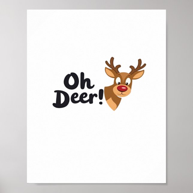 Affiche Oh Deer Clean Minimal Seeing  (Devant)