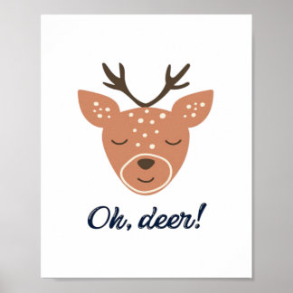Affiche Oh Deer Deer Love Save The Deer Creative Design
