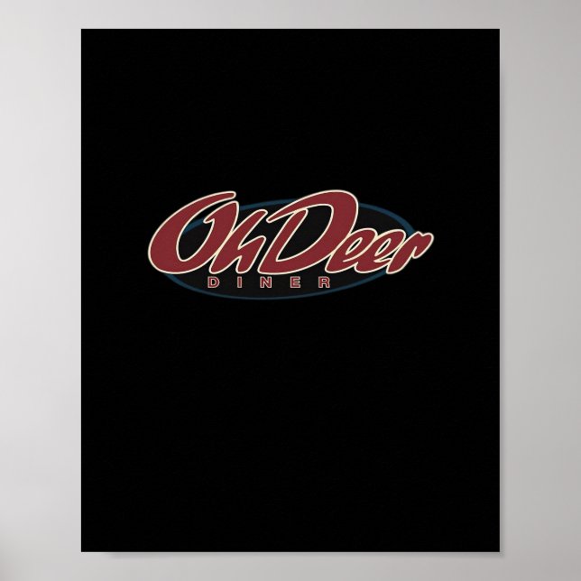 Affiche Oh Deer Diner Rétro Style Classique (Devant)
