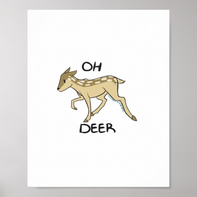 Affiche Oh Deer Elegant Timeless Style  (Devant)