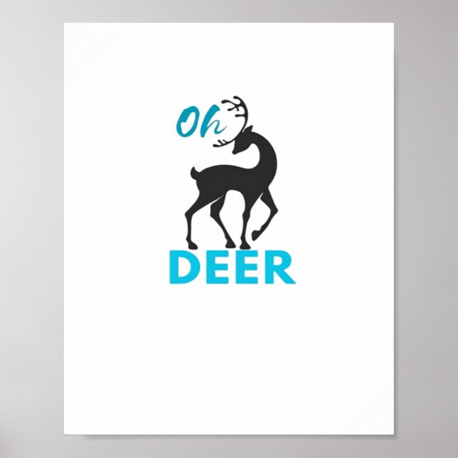 Affiche Oh Deer Minimal Design  (Devant)