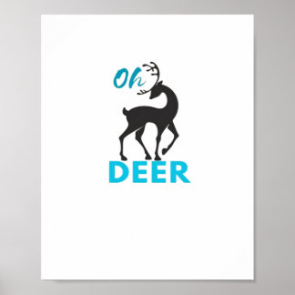 Affiche Oh Deer Minimal Design 