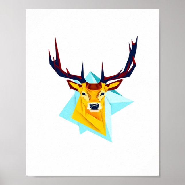Affiche Oh Deer Minimal Rustic Style  (Devant)