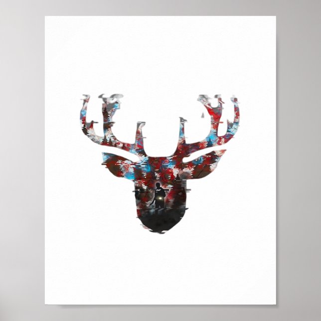 Affiche Oh Deer Minimal Style  (Devant)