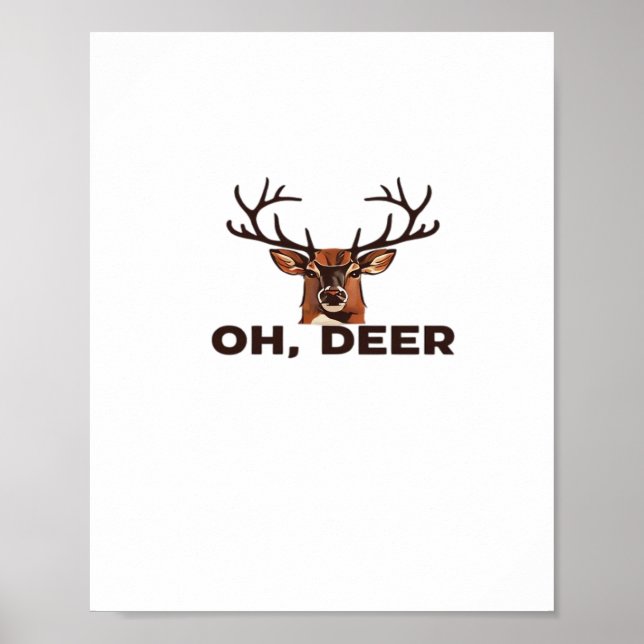 Affiche Oh Deer Modern Clean Design  (Devant)