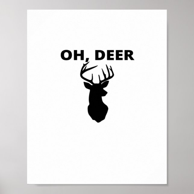 Affiche Oh Deer Oh Dear Whimsical Art Style  (Devant)