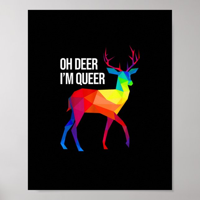 Affiche Oh Deer Queer LGBT Pride Celebration Design  (Devant)