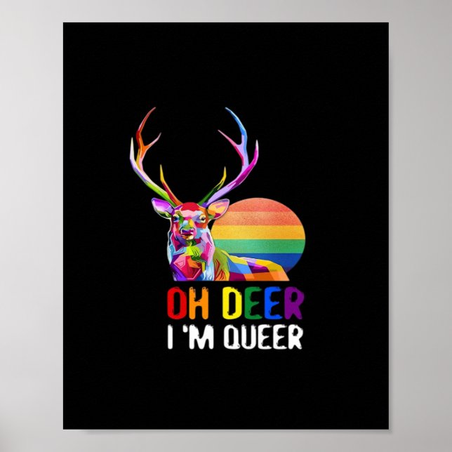 Affiche Oh Deer Queer Minimal Modern Style  (Devant)