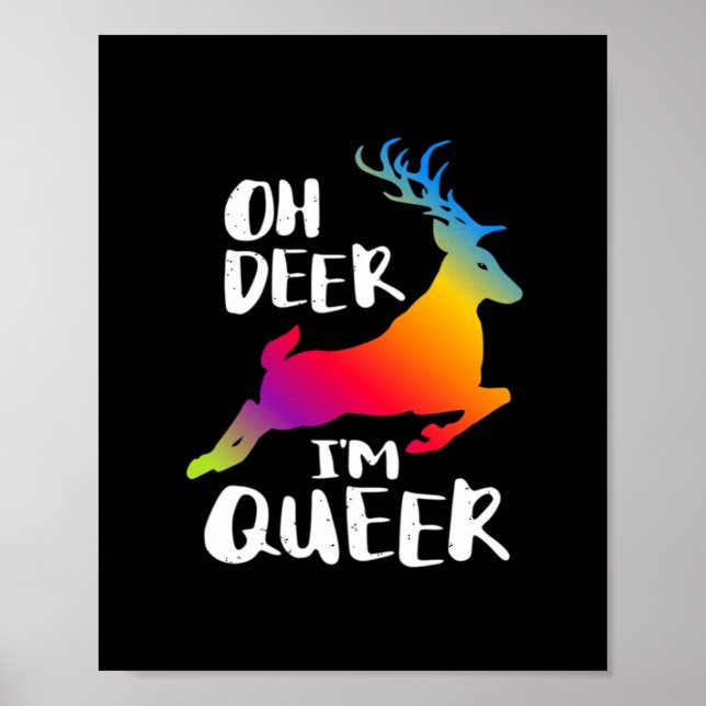 Affiche Oh Deer Queer Pride Minimal Artistic Style (Devant)