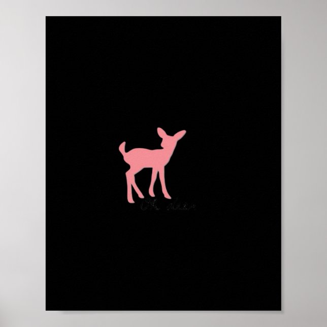Affiche Oh Deer Retro Classic Style  (Devant)