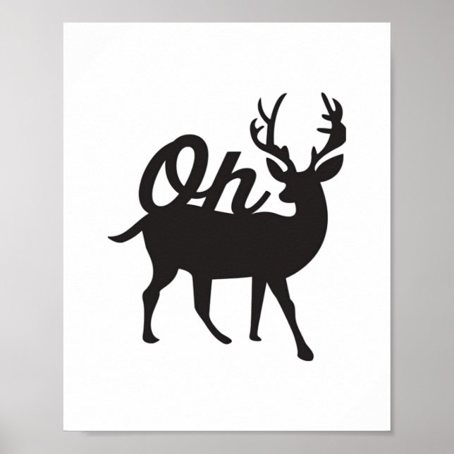 Affiche Oh Deer Retro Classic Vibe  (Devant)