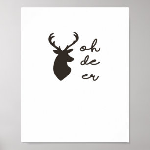 Affiche Oh Deer Style Graphique Moderne 
