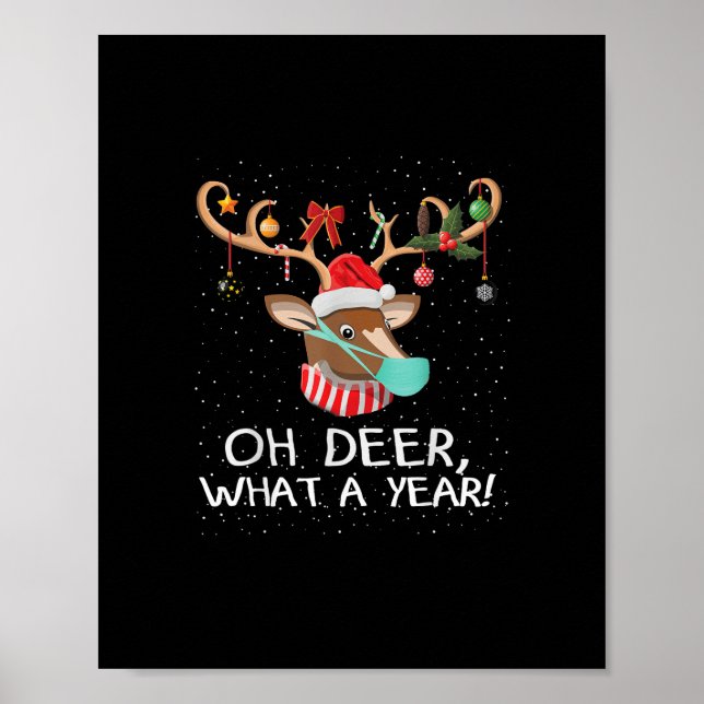 Affiche Oh Deer What a Year Christmas Family Style  (Devant)