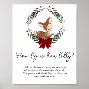 Affiche Oh Deer Winter Greenery Quelle est la taille de so