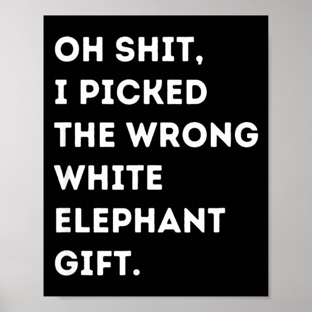 Affiche Oh Funny White Elephant For Adults Under 15 20  (Devant)