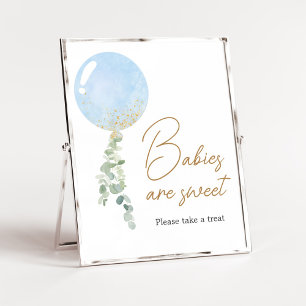 Affiche Oh garçon Baby shower de ballon Les bébés sont dou