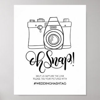 Affiche Oh ! - Hashtag Mariage