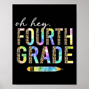 Affiche Oh Hey 4e année de retour à l'école élèves 4e anné