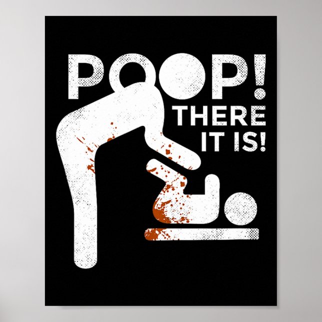 Affiche Oh il est là Maman Papa Bébé Change de Couche Drôl (Devant)