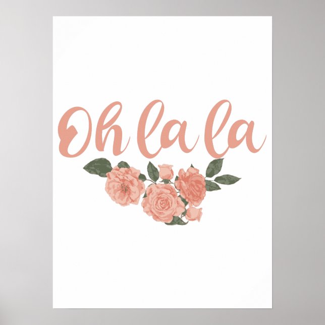 Affiche Oh La La - French Sayes Floral (Devant)