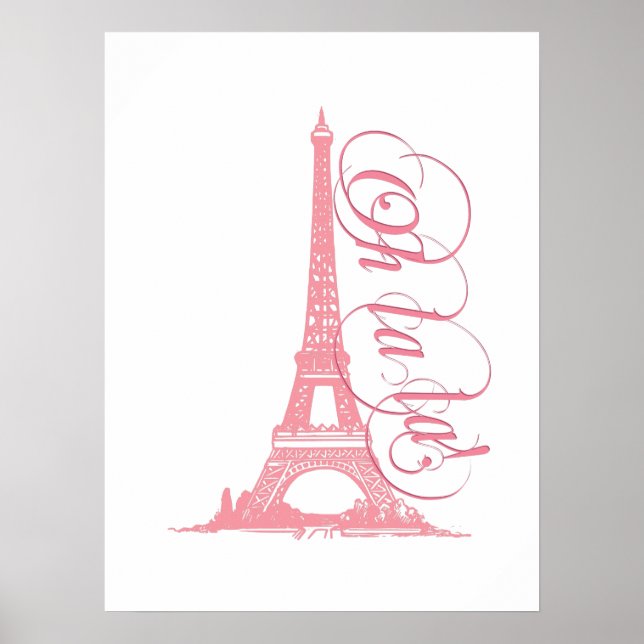 Affiche Oh La La - Tour Eiffel Paris France (Devant)