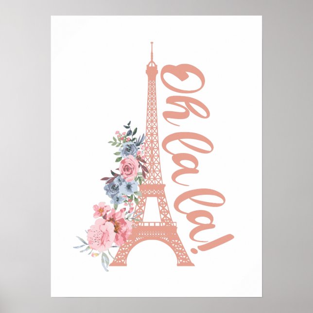 Affiche Oh La La - Tour Eiffel Paris France (Devant)