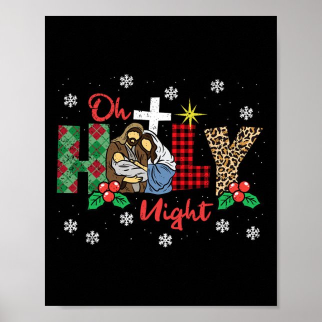 Affiche Oh la nuit sainte Pyjama Noël Noël Noël Noël Noël  (Devant)
