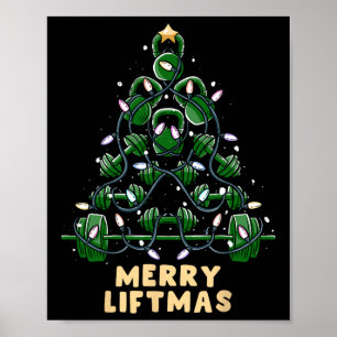 Affiche Oh Liftmas Tree Kettlebell Gym Vilain Noël