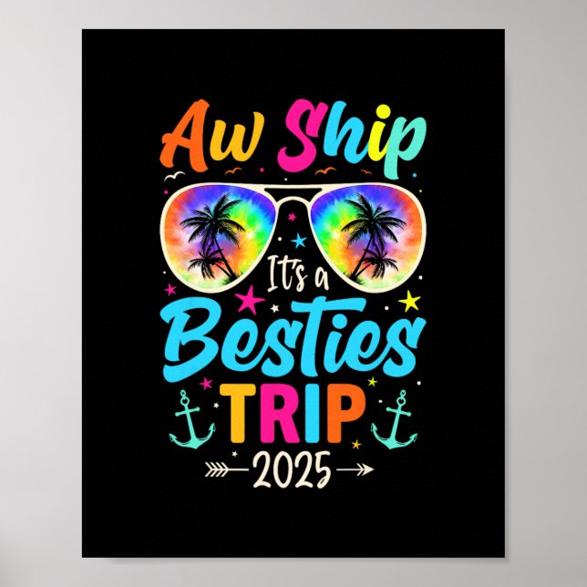Affiche Oh merde, c'est un voyage de copines 2025 Vacances (Devant)