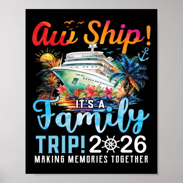 Affiche Oh mince, c'est un voyage en famille 2026 T-Shirt  (Devant)