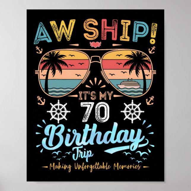 Affiche Oh mon bateau ! C'est mon voyage pour mes 70 ans  (Devant)