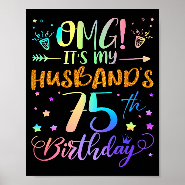 Affiche Oh mon dieu, c'est les 75 ans de mon mari Douce 75 (Devant)