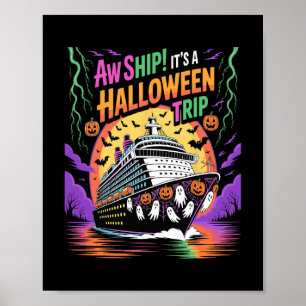 Affiche Oh mon dieu, c'est un voyage d'Halloween drôle Cro