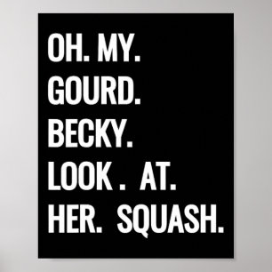 Affiche Oh My Gourd Becky Regardez Ses Jeux D'Automne De S