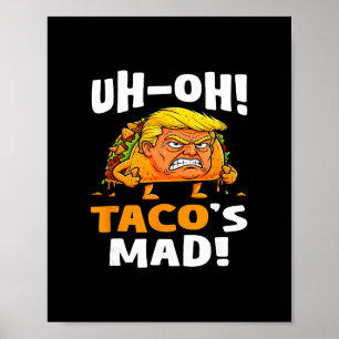 Affiche Oh-oh le taco est en colère ! - Taco Trump au visa