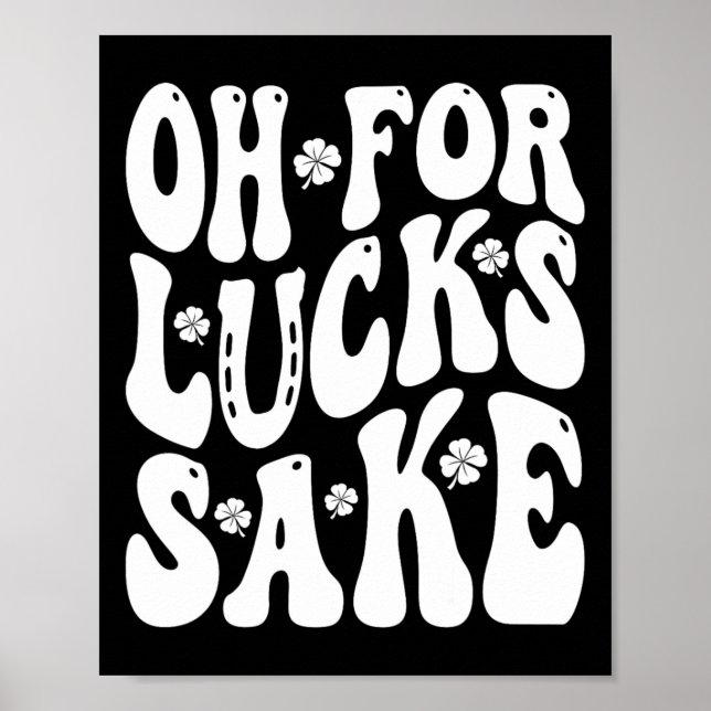 Affiche Oh Pour La Chance St Patrick Hommes Femmes Garçons (Devant)