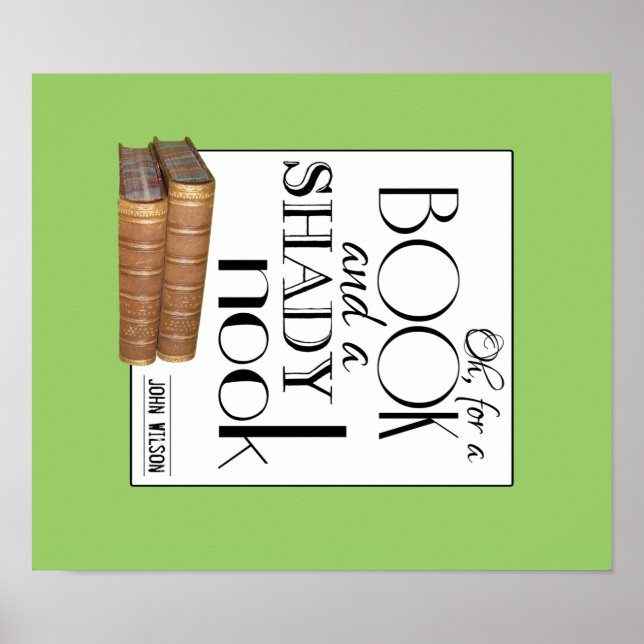 Affiche Oh pour un livre et un coin ombragé (Devant)