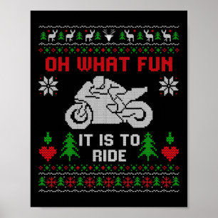 Affiche Oh Quel Amusant C'Est De Circuler Motocyclette Lai